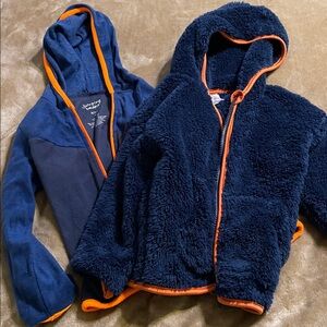 2 for 1: Boys Fleece Jackets with Orange Trim